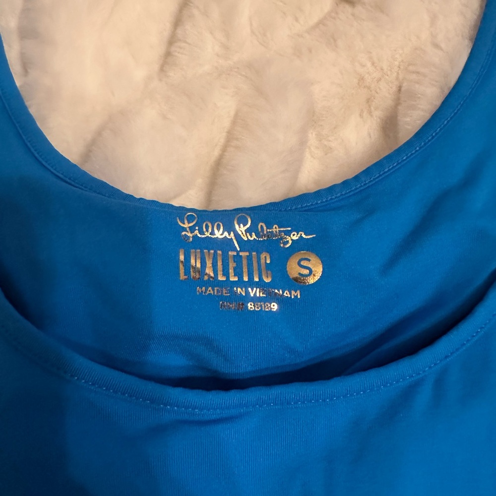 Lilly Pulitzer Luxletic Vibrant Blue Top